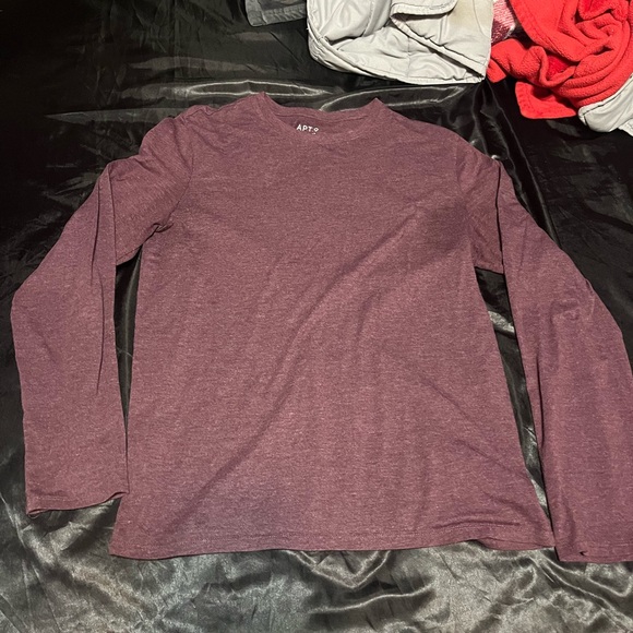 apg long sleeve shirt red burgundy - Picture 1 of 2